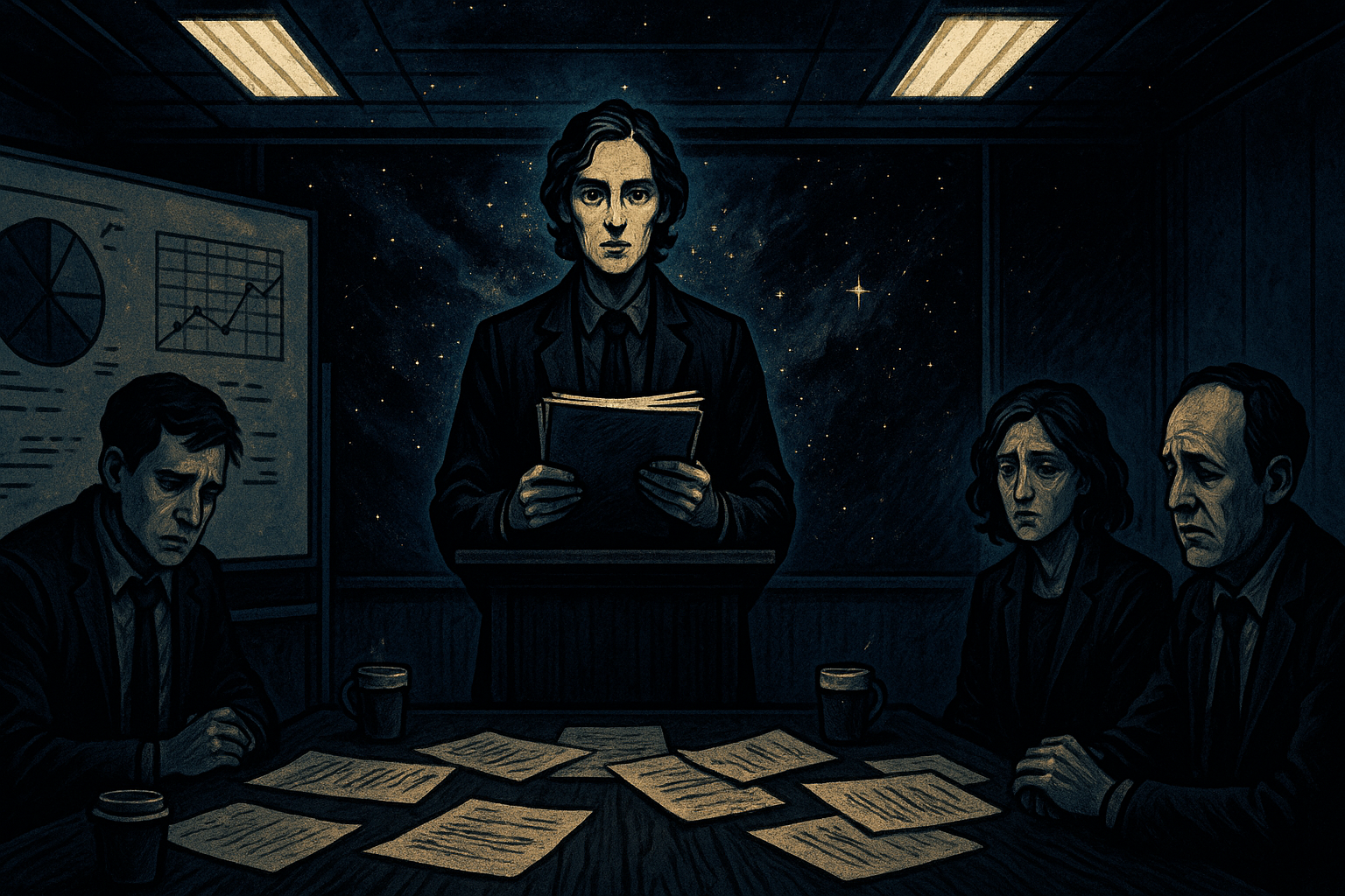 A tarot card showing the Judgement arcana with an angel blowing a trumpet over rising figures